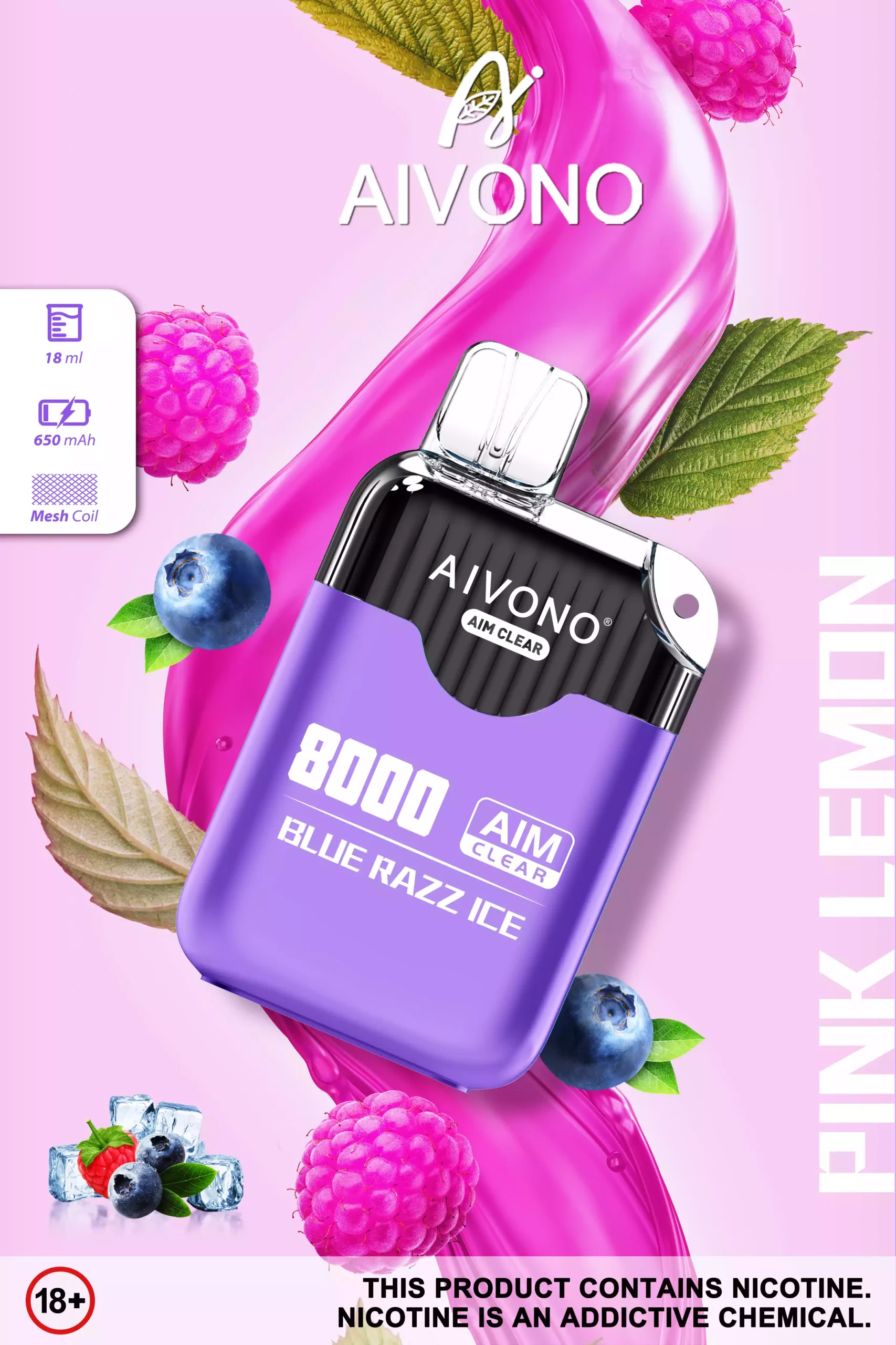 AIVONO AIM-CLEAR 8000 Puffs Best Disposable Vape for (12) AIVONO AIM-CLEAR 8000 Puffs Best Disposable Vape for (12)