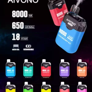 AIVONO AIM CLEAR 8000 Puffs Disposable Vape with 18ml Prefilled Liquid