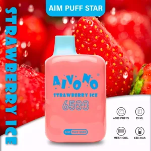  AIVONO AIM PUFFSTAR 6500 Puffs 0% 2% 5% Nicotine Disposable Vape Pen