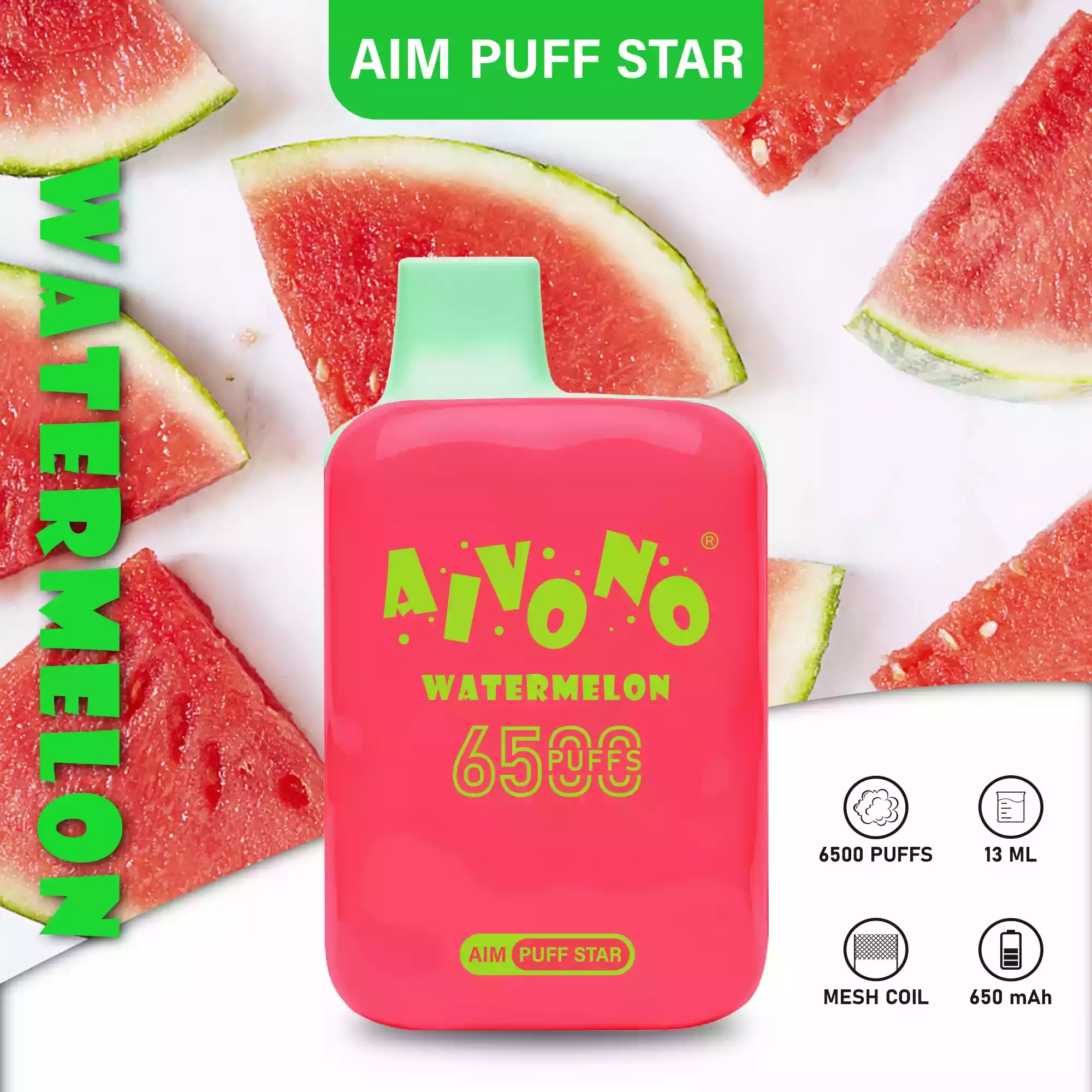 AIVONO AIM PUFFSTAR 6500 Puffs 0% 2% 5% Nicotine Disposable Vape Pen (2) (2) AIVONO AIM PUFFSTAR 6500 Puffs 0% 2% 5% Nicotine Disposable Vape Pen (2) (2)