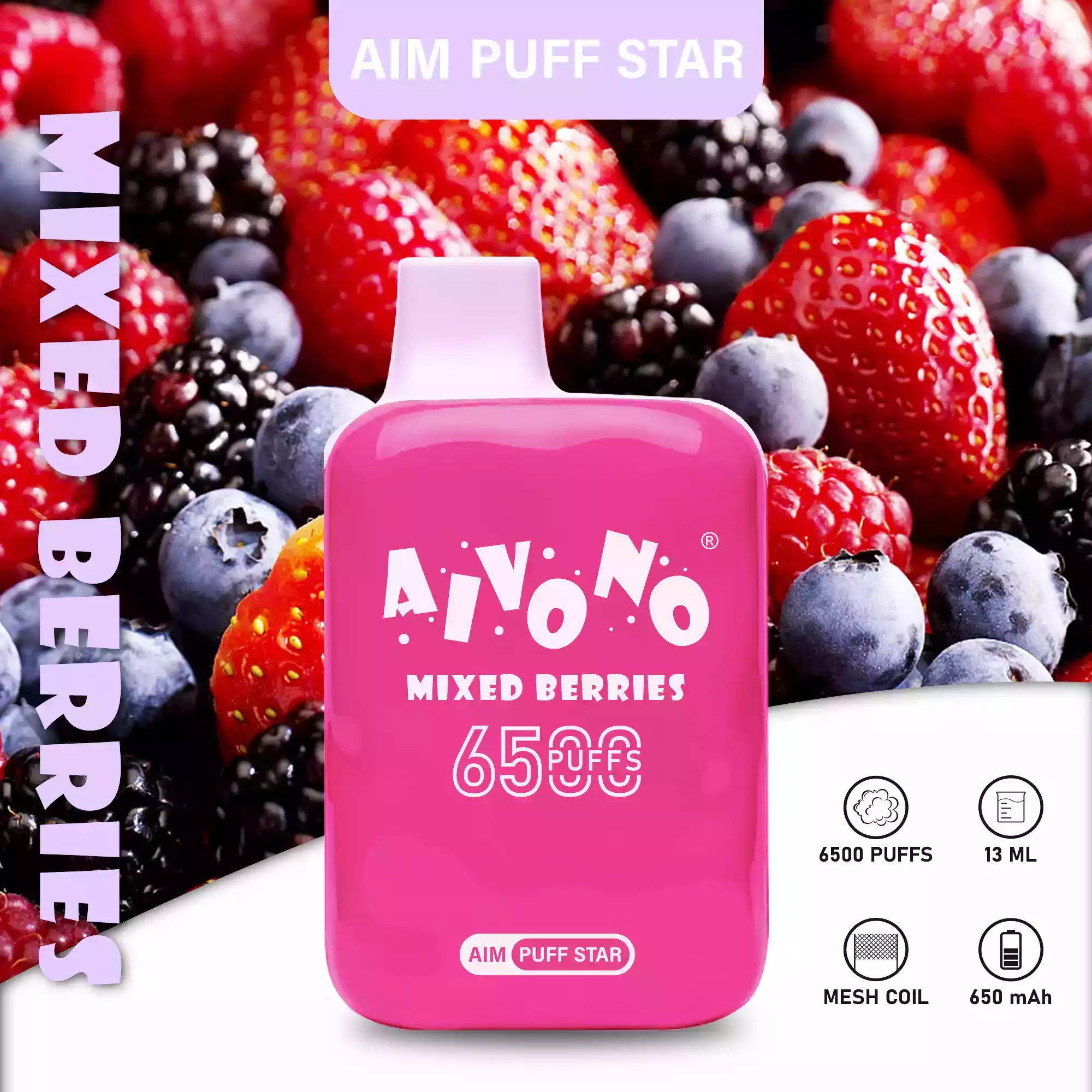 AIVONO AIM PUFFSTAR 6500 Puffs 0% 2% 5% Nicotine Disposable Vape Pen (4) (2) AIVONO AIM PUFFSTAR 6500 Puffs 0% 2% 5% Nicotine Disposable Vape Pen (4) (2)