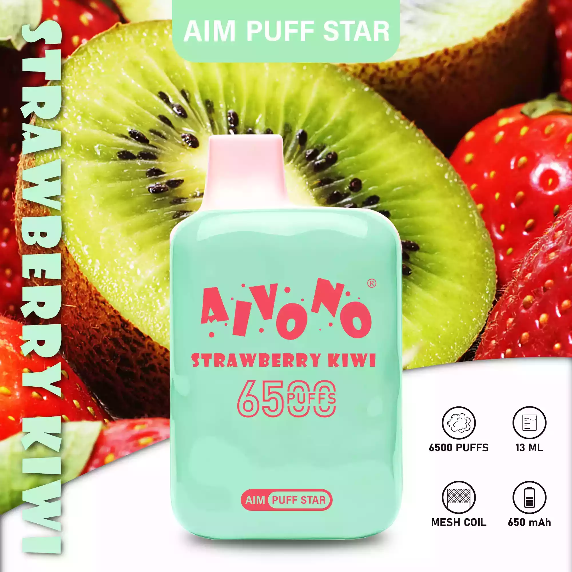 AIVONO AIM PUFFSTAR 6500 Puffs 0% 2% 5% Nicotine Disposable Vape Pen (7) (2) AIVONO AIM PUFFSTAR 6500 Puffs 0% 2% 5% Nicotine Disposable Vape Pen (7) (2)