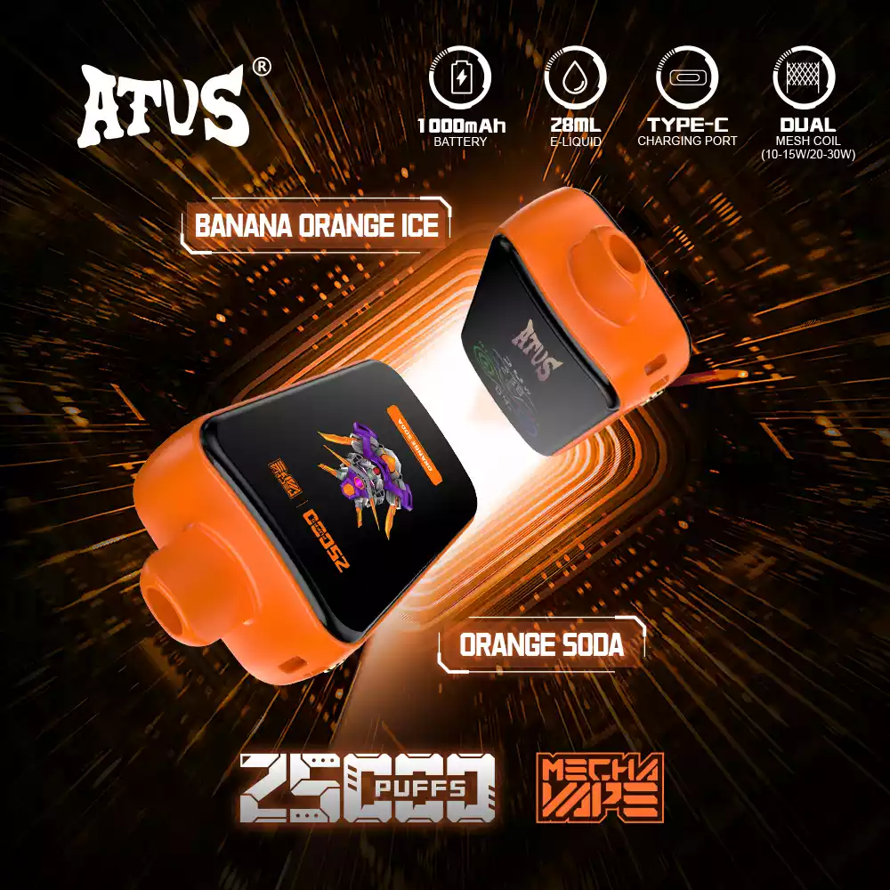 ATVS 25000 Puffs Disposable Vape with Mesh Coil and 20ml Prefilled Liquid (1) ATVS 25000 Puffs Disposable Vape with Mesh Coil and 20ml Prefilled Liquid (1)