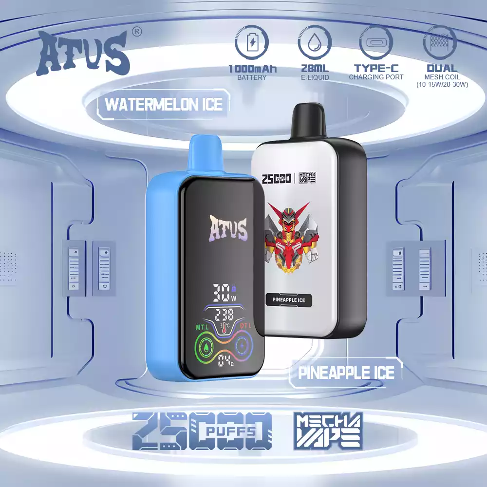 ATVS 25000 Puffs Disposable Vape with Mesh Coil and 20ml Prefilled Liquid (2) ATVS 25000 Puffs Disposable Vape with Mesh Coil and 20ml Prefilled Liquid (2)