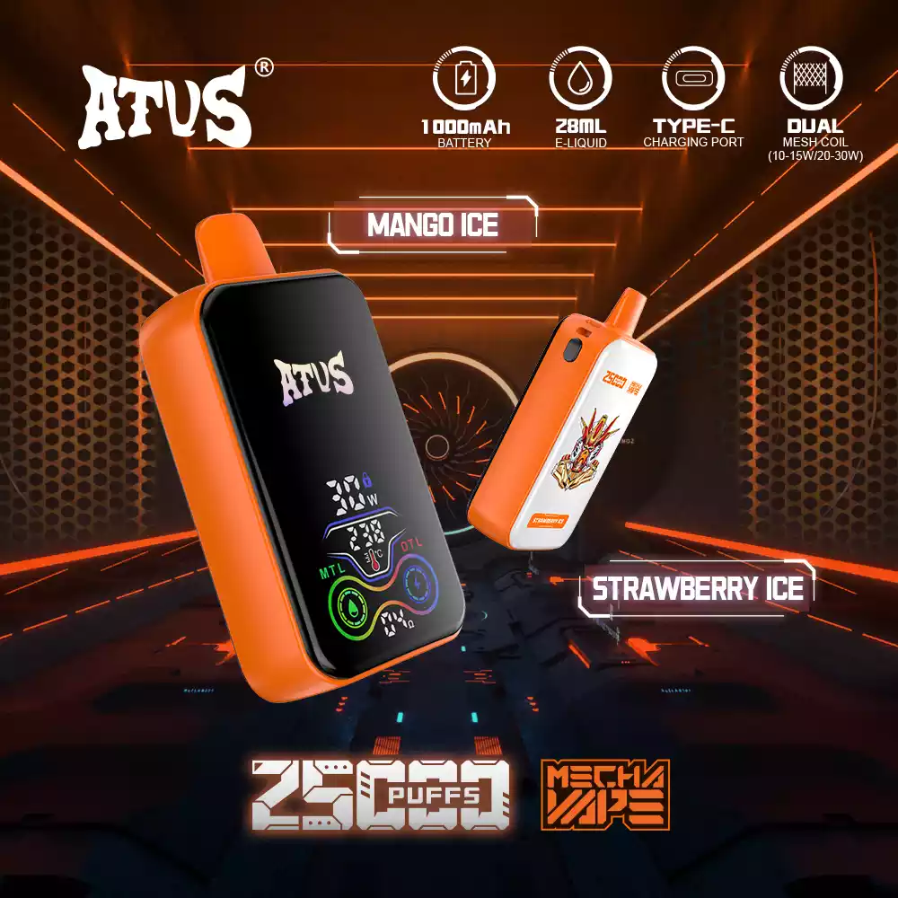 ATVS 25000 Puffs Disposable Vape with Mesh Coil and 20ml Prefilled Liquid (4) ATVS 25000 Puffs Disposable Vape with Mesh Coil and 20ml Prefilled Liquid (4)