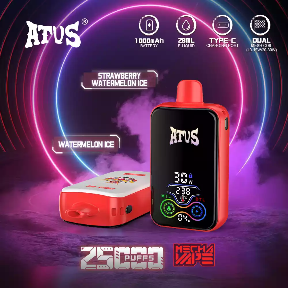 ATVS 25000 Puffs Disposable Vape with Mesh Coil and 20ml Prefilled Liquid (6) ATVS 25000 Puffs Disposable Vape with Mesh Coil and 20ml Prefilled Liquid (6)