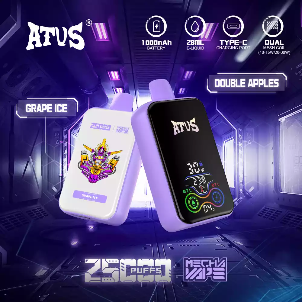 ATVS 25000 Puffs Disposable Vape with Mesh Coil and 20ml Prefilled Liquid (9) ATVS 25000 Puffs Disposable Vape with Mesh Coil and 20ml Prefilled Liquid (9)