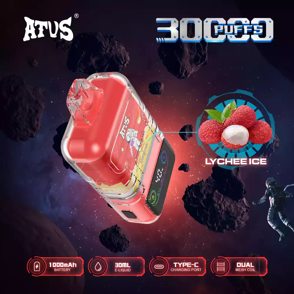 ATVS 30000 Puffs 2% 5% Nicotine New LED Display Vape Electronic Cigarette Pod (1) ATVS 30000 Puffs 2% 5% Nicotine New LED Display Vape Electronic Cigarette Pod (1)