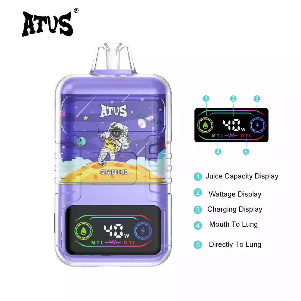 ATVS 30000 Puffs 2% 5% Nicotine New LED Display Vape Electronic Cigarette Pod (11) ATVS 30000 Puffs 2% 5% Nicotine New LED Display Vape Electronic Cigarette Pod (11)