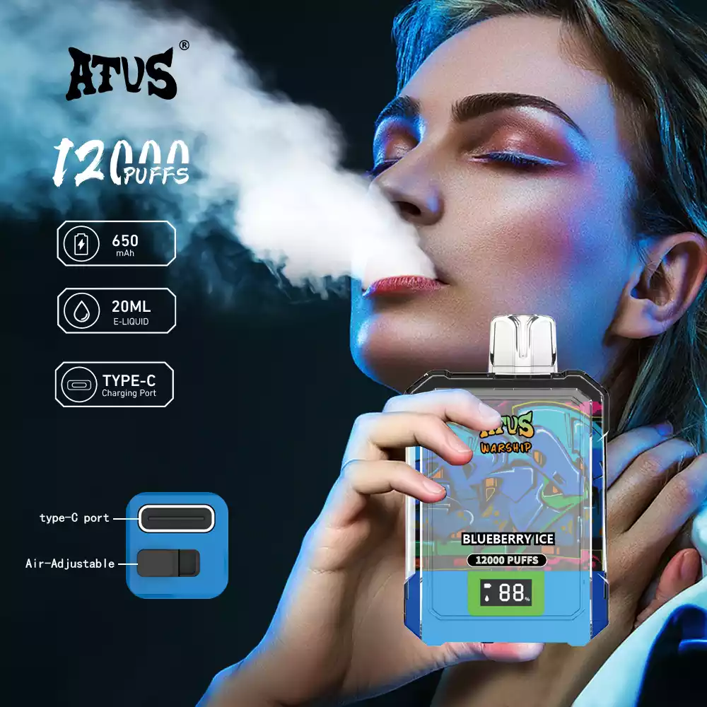 ATVS Disposable 12000 Puffs 2% 5% Nicotine New LED Display Vape Electronic Cigarette Pod (24) ATVS Disposable 12000 Puffs 2% 5% Nicotine New LED Display Vape Electronic Cigarette Pod (24)