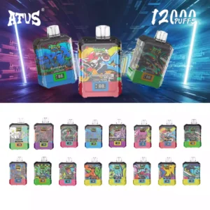 ATVS Disposable 12000 Puffs 2% 5% Nicotine New LED Display Vape Electronic Cigarette Pod