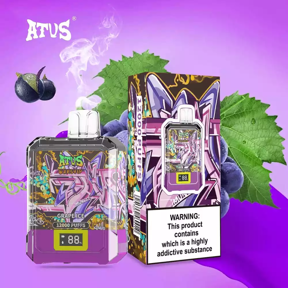 ATVS Disposable 12000 Puffs 2% 5% Nicotine New LED Display Vape Electronic Cigarette Pod (9) ATVS Disposable 12000 Puffs 2% 5% Nicotine New LED Display Vape Electronic Cigarette Pod (9)