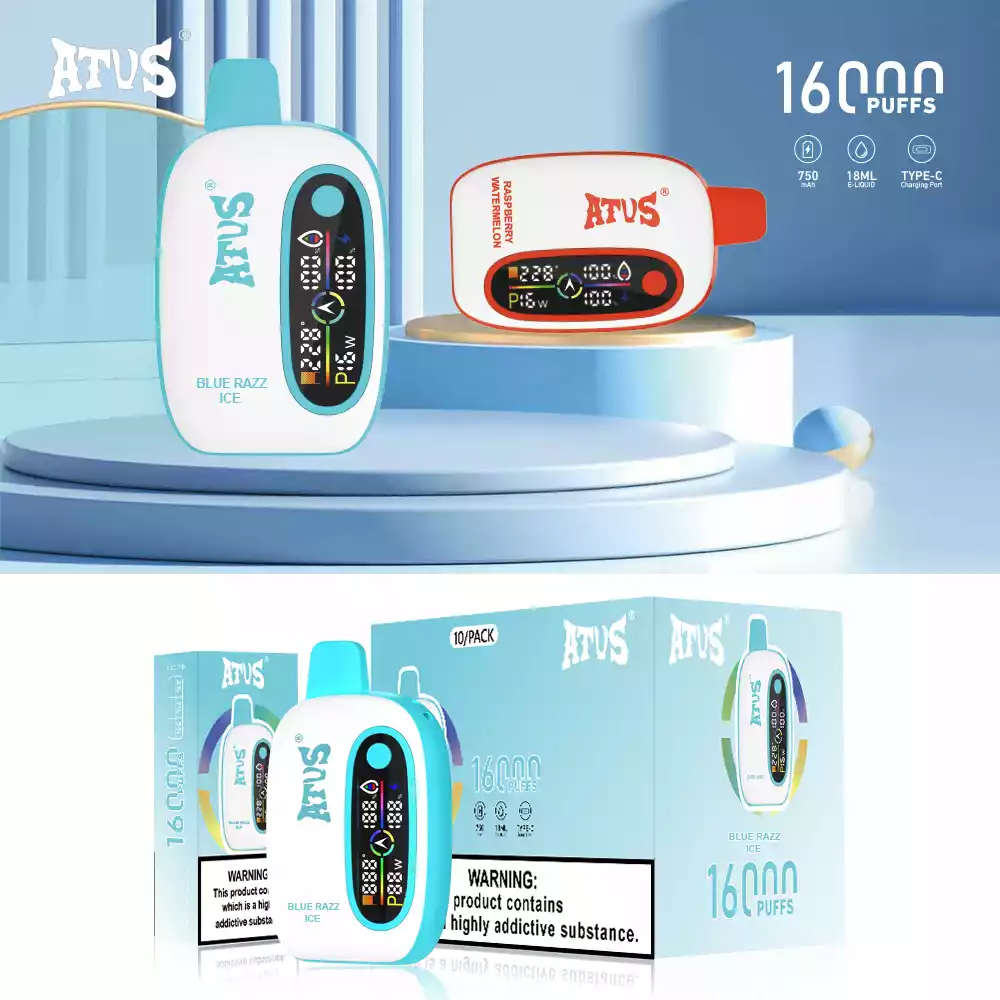 ATVS Disposable 16000 Puffs 2% 5% Nicotine New LED Display Vape Electronic Cigarette Pod (19) ATVS Disposable 16000 Puffs 2% 5% Nicotine New LED Display Vape Electronic Cigarette Pod (19)