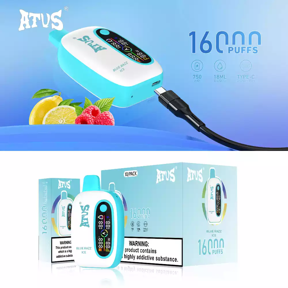 ATVS Disposable 16000 Puffs 2% 5% Nicotine New LED Display Vape Electronic Cigarette Pod (4) ATVS Disposable 16000 Puffs 2% 5% Nicotine New LED Display Vape Electronic Cigarette Pod (4)