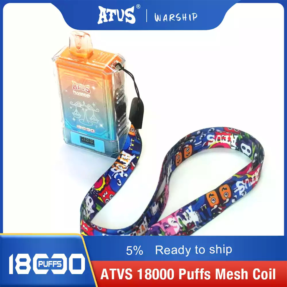 ATVS Disposable 18000 Puffs 2% 5% Nicotine New LED Display Vape Electronic Cigarette Pod (8) ATVS Disposable 18000 Puffs 2% 5% Nicotine New LED Display Vape Electronic Cigarette Pod (8)