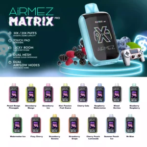 Airmez Matrix Pro 30000 soffi a doppia maglia Box Vape usa e getta con display a LED
