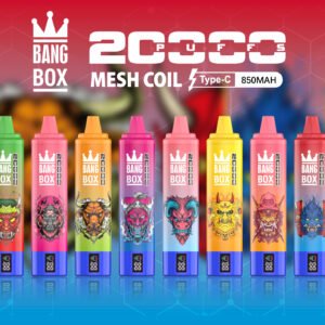 BANG BOX 20000 Puffs Disposable Vape with 35ml Prefilled Liquid and Mesh Coil Featuring