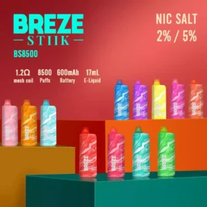 BREZE STIIK 8500 Puffs Single-Use-E-Zigarette 2% 5% Nikotin große E-Liquid Kapazität für 