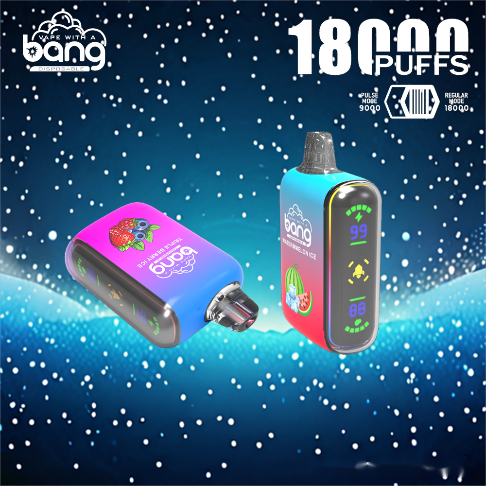 Bang 18000 Puffs 0% 2% 3% 5% Nicotine Double Taste LCD Display Disposable Vape (3) Bang 18000 Puffs 0% 2% 3% 5% Nicotine Double Taste LCD Display Disposable Vape (3)