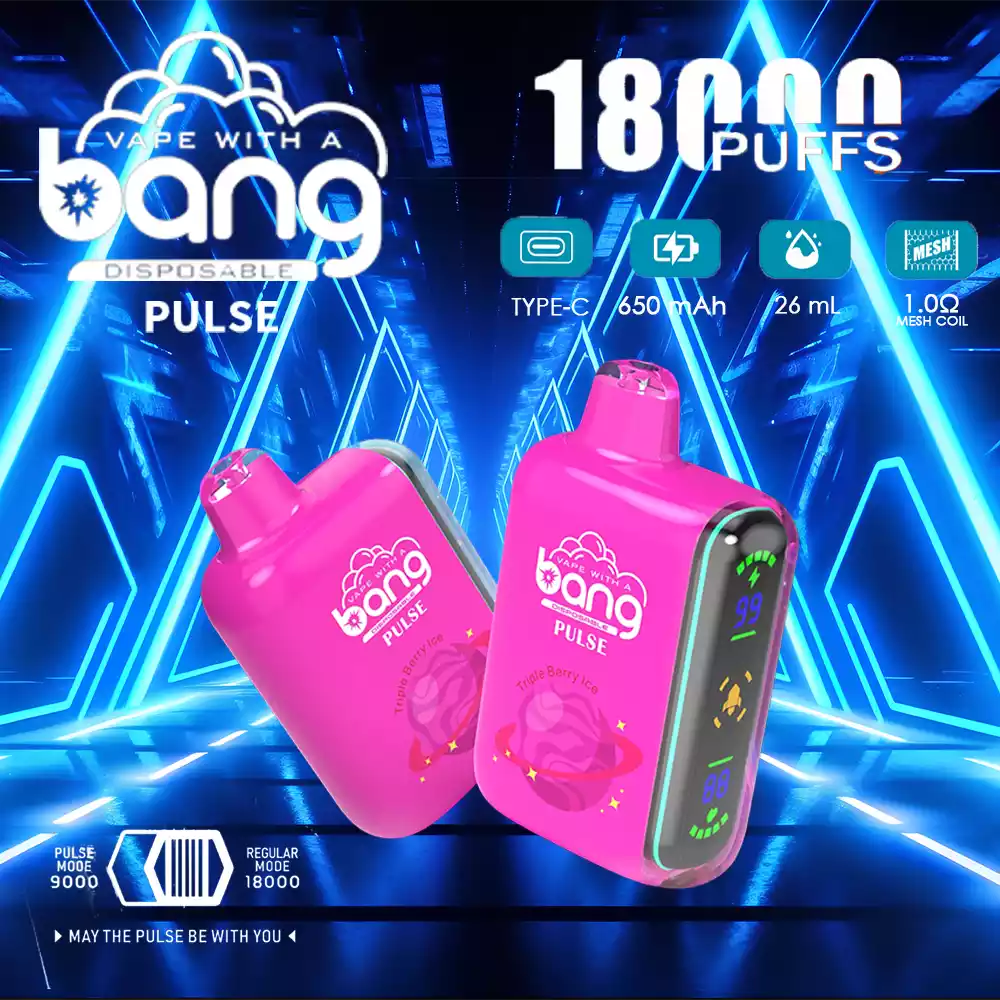 Bang 18000 Puffs 0% 2% 3% 5% Nicotine Double Taste LCD Display Disposable Vape (3) Bang 18000 Puffs 0% 2% 3% 5% Nicotine Double Taste LCD Display Disposable Vape (3)