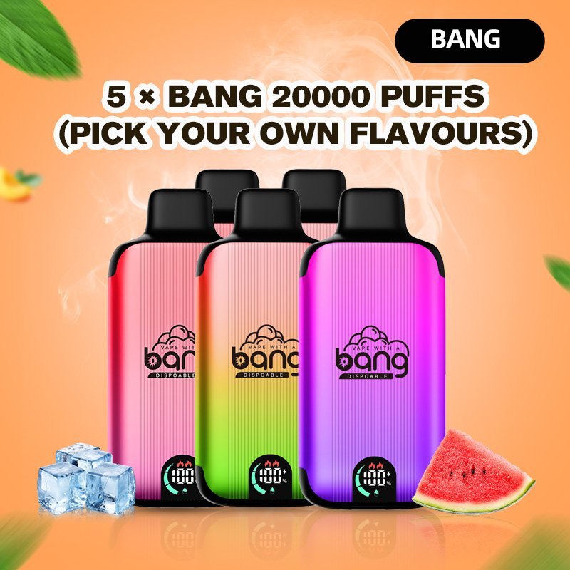 Bang 20000 Puffs 0% 2% 3% 5% Nicotine Latest Original Disposable Vape Pen (1) Bang 20000 Puffs 0% 2% 3% 5% Nicotine Latest Original Disposable Vape Pen (1)