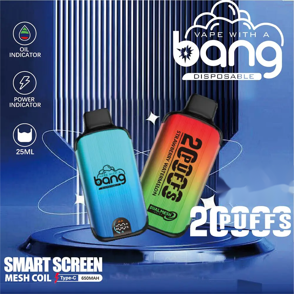 Bang 20000 Puffs 0% 2% 3% 5% Nicotine Latest Original Disposable Vape Pen (1) Bang 20000 Puffs 0% 2% 3% 5% Nicotine Latest Original Disposable Vape Pen (1)