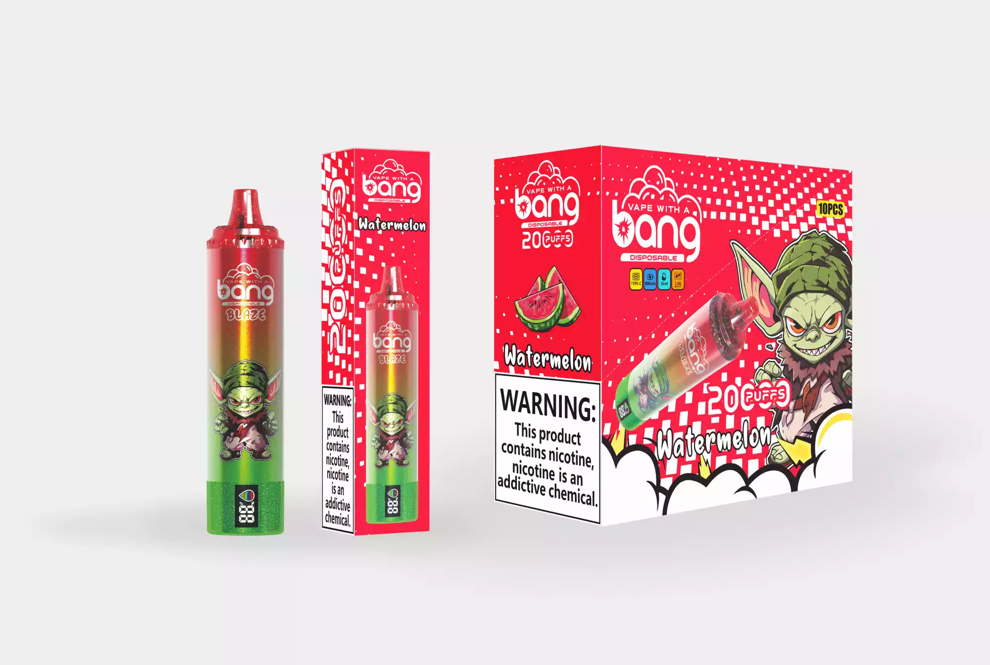Bang 20000 Puffs 0% 2% 3% 5% Nicotine New LED Display Vape Electronic Cigarette Pod (12) Bang 20000 Puffs 0% 2% 3% 5% Nicotine New LED Display Vape Electronic Cigarette Pod (12)