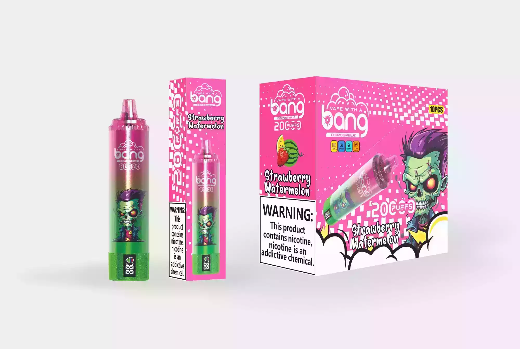 Bang 20000 Puffs 0% 2% 3% 5% Nicotine New LED Display Vape Electronic Cigarette Pod (3) Bang 20000 Puffs 0% 2% 3% 5% Nicotine New LED Display Vape Electronic Cigarette Pod (3)
