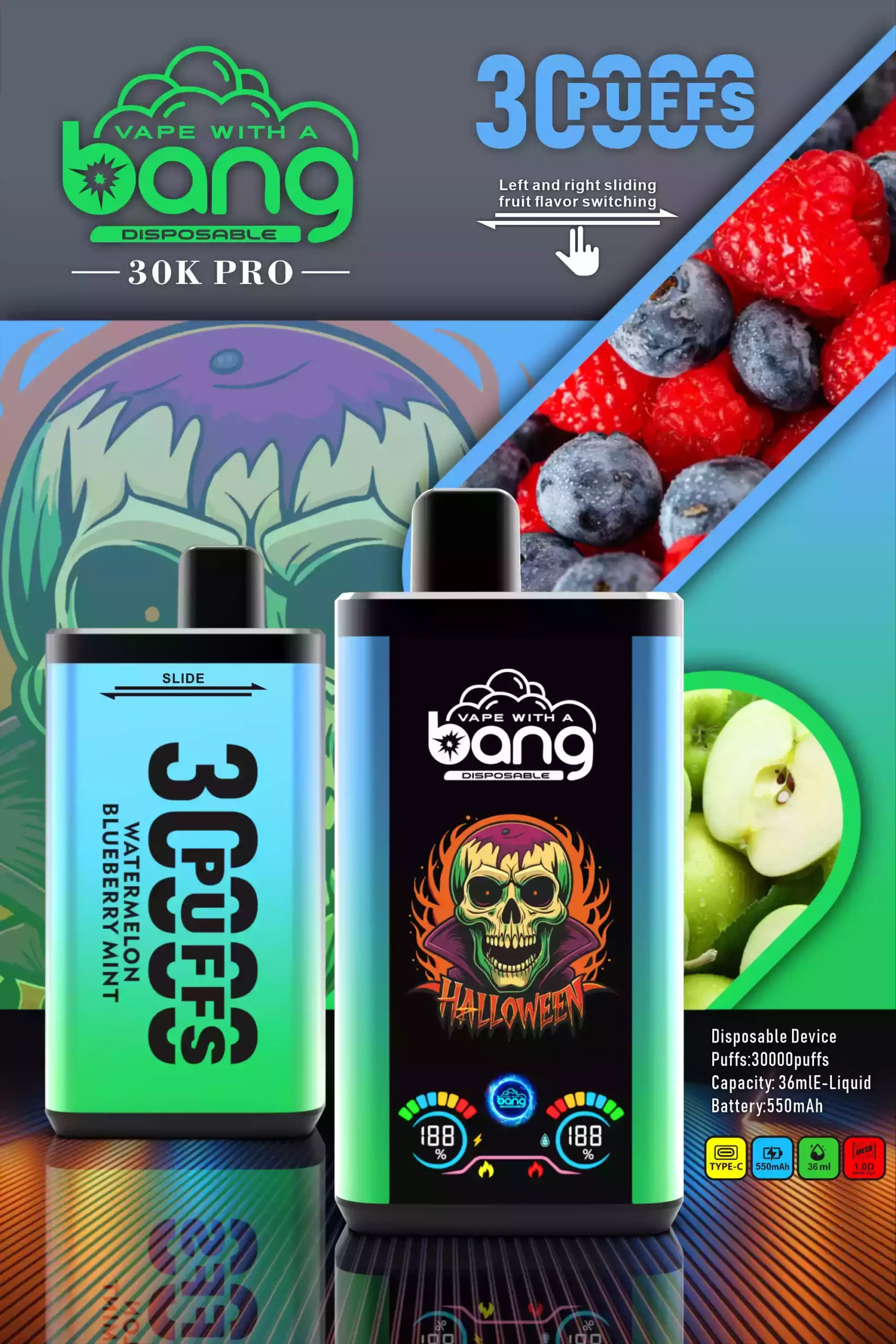 Bang 30000 Puffs Single-Use Vape Rechargeable Battery & LED Display for Ultimate Vaping (3) Bang 30000 Puffs Single-Use Vape Rechargeable Battery & LED Display for Ultimate Vaping (3)