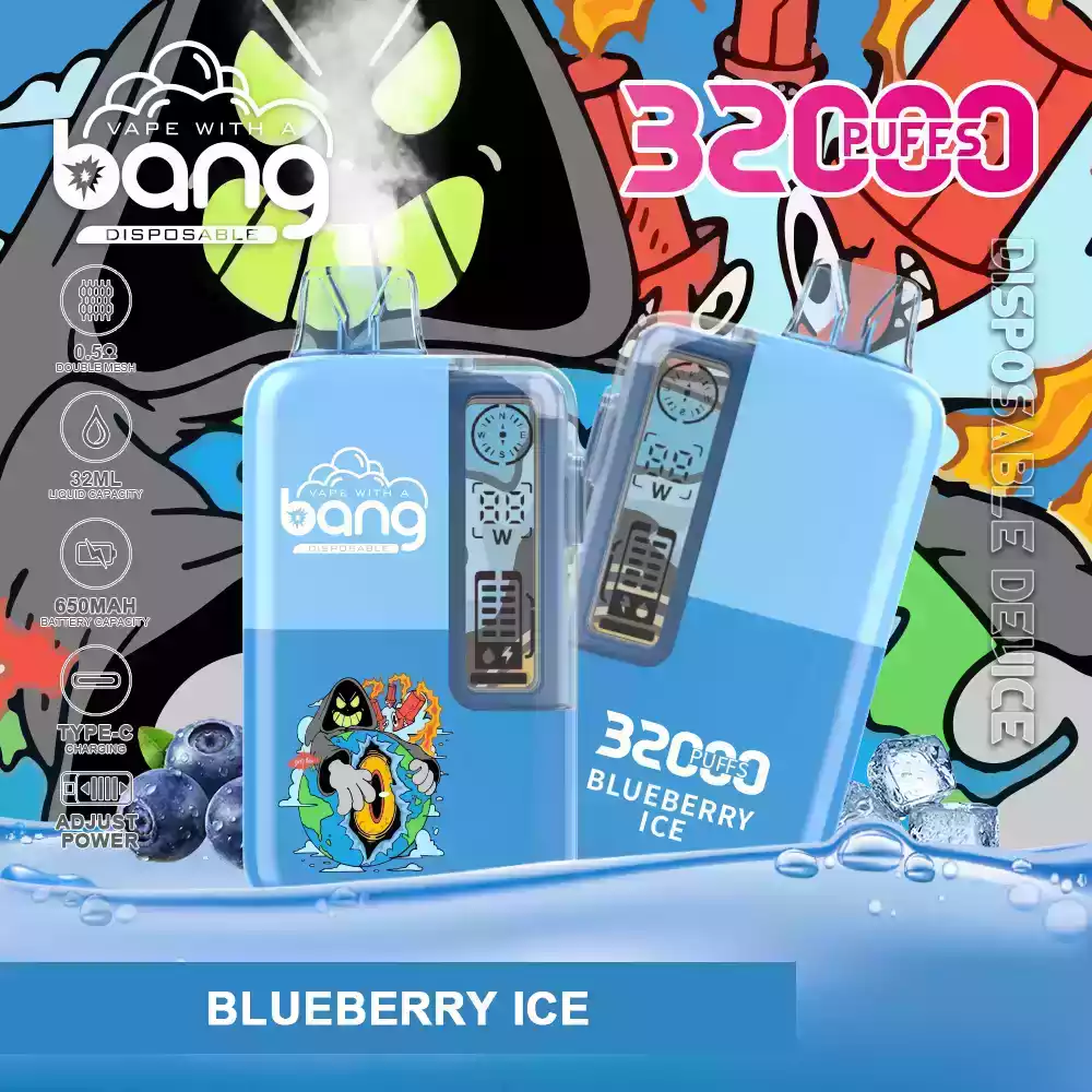 Bang 32000 Puffs E-Cigarrillo desechable 0% 2% 3% 5% Nicotina Flujo de aire ajustable y carga Type-C (3) Bang 32000 Puffs E-Cigarrillo desechable 0% 2% 3% 5% Nicotina Flujo de aire ajustable y carga Type-C (3)