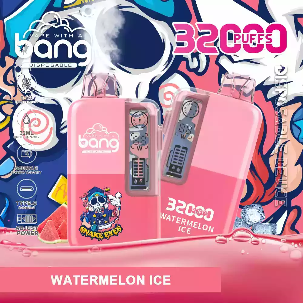 Bang 32000 Puffs E-Cigarrillo desechable 0% 2% 3% 5% Nicotina Flujo de aire ajustable y carga Type-C (4) Bang 32000 Puffs E-Cigarrillo desechable 0% 2% 3% 5% Nicotina Flujo de aire ajustable y carga Type-C (4)