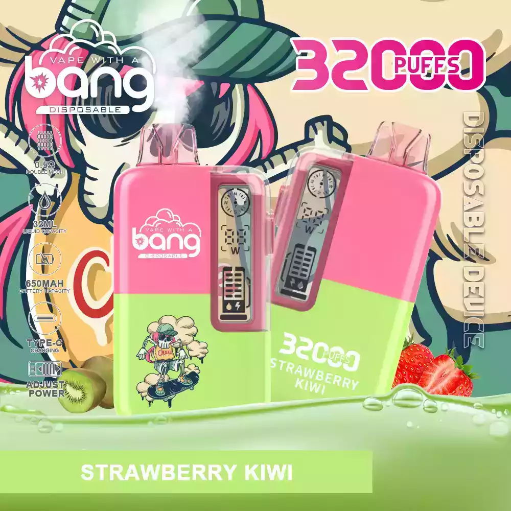 Bang 32000 Puffs E-Cigarrillo desechable 0% 2% 3% 5% Nicotina Flujo de aire ajustable y carga Tipo-C (6) Bang 32000 Puffs E-Cigarrillo desechable 0% 2% 3% 5% Nicotina Flujo de aire ajustable y carga Tipo-C (6)