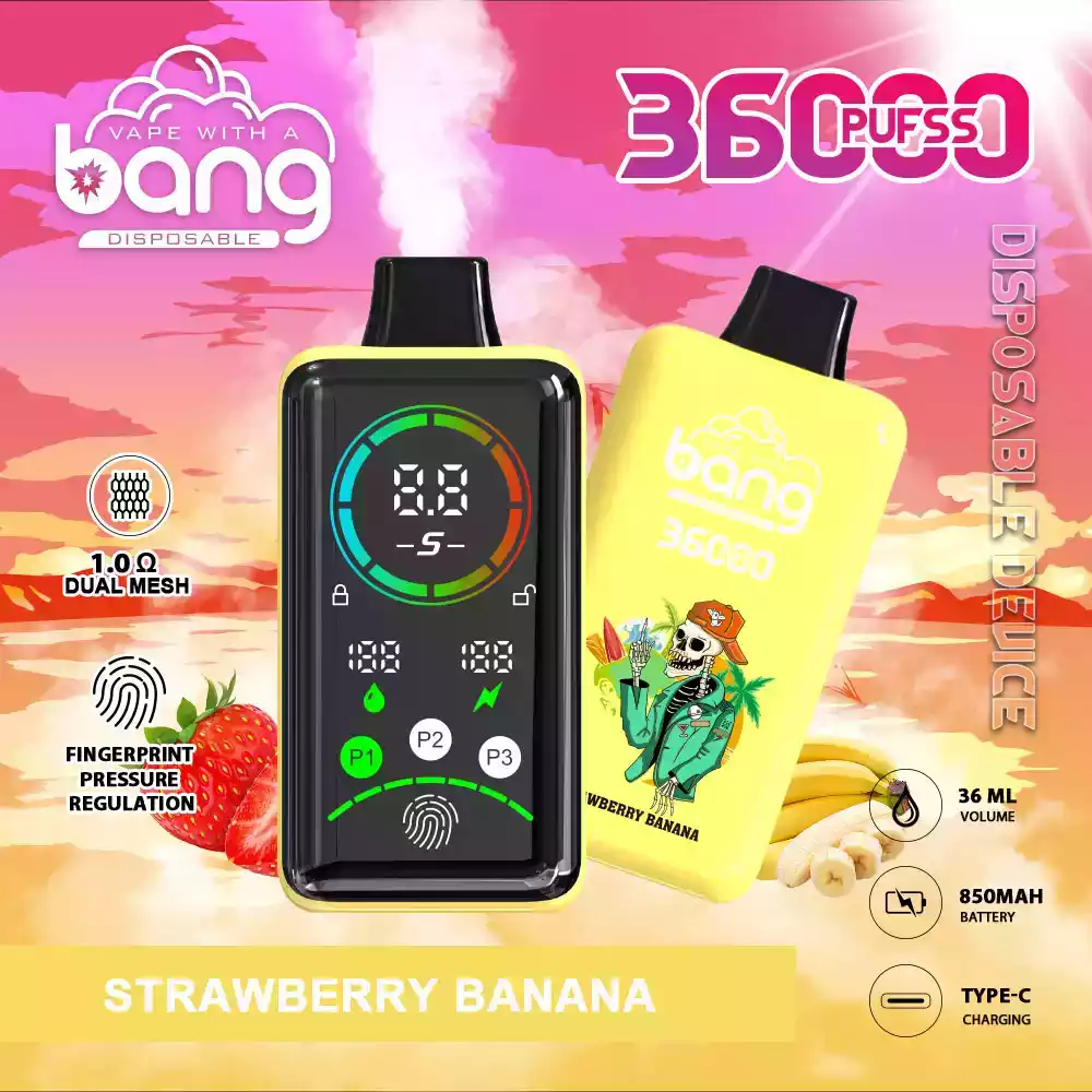 Bang 36000 Puffs One-Time-Use Vape High-Capacity Battery & LED Display for Smooth Vapor (5) Bang 36000 Puffs One-Time-Use Vape High-Capacity Battery & LED Display for Smooth Vapor (5)