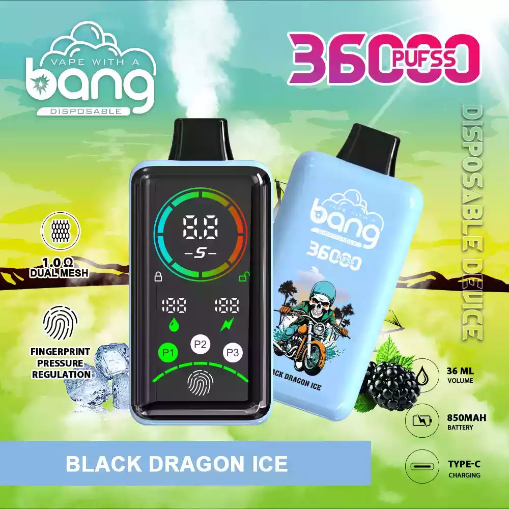 Bang 36000 Puffs One-Time-Use Vape High-Capacity Battery & LED Display for Smooth Vapor (6) Bang 36000 Puffs One-Time-Use Vape High-Capacity Battery & LED Display for Smooth Vapor (6)