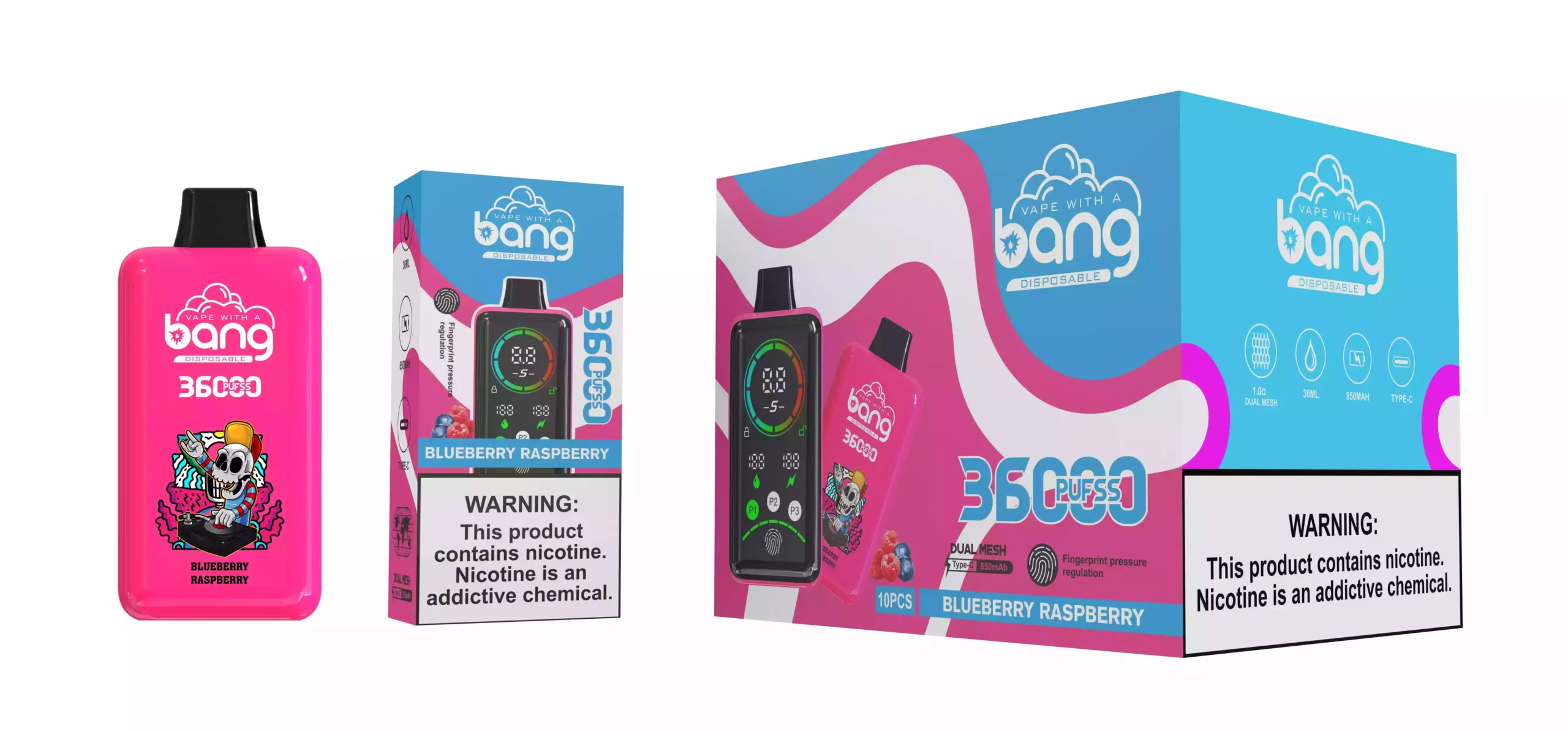 Bang 36000 Puffs One-Time-Use Vape High-Capacity Battery & LED Display for Smooth Vapor (8) Bang 36000 Puffs One-Time-Use Vape High-Capacity Battery & LED Display for Smooth Vapor (8)
