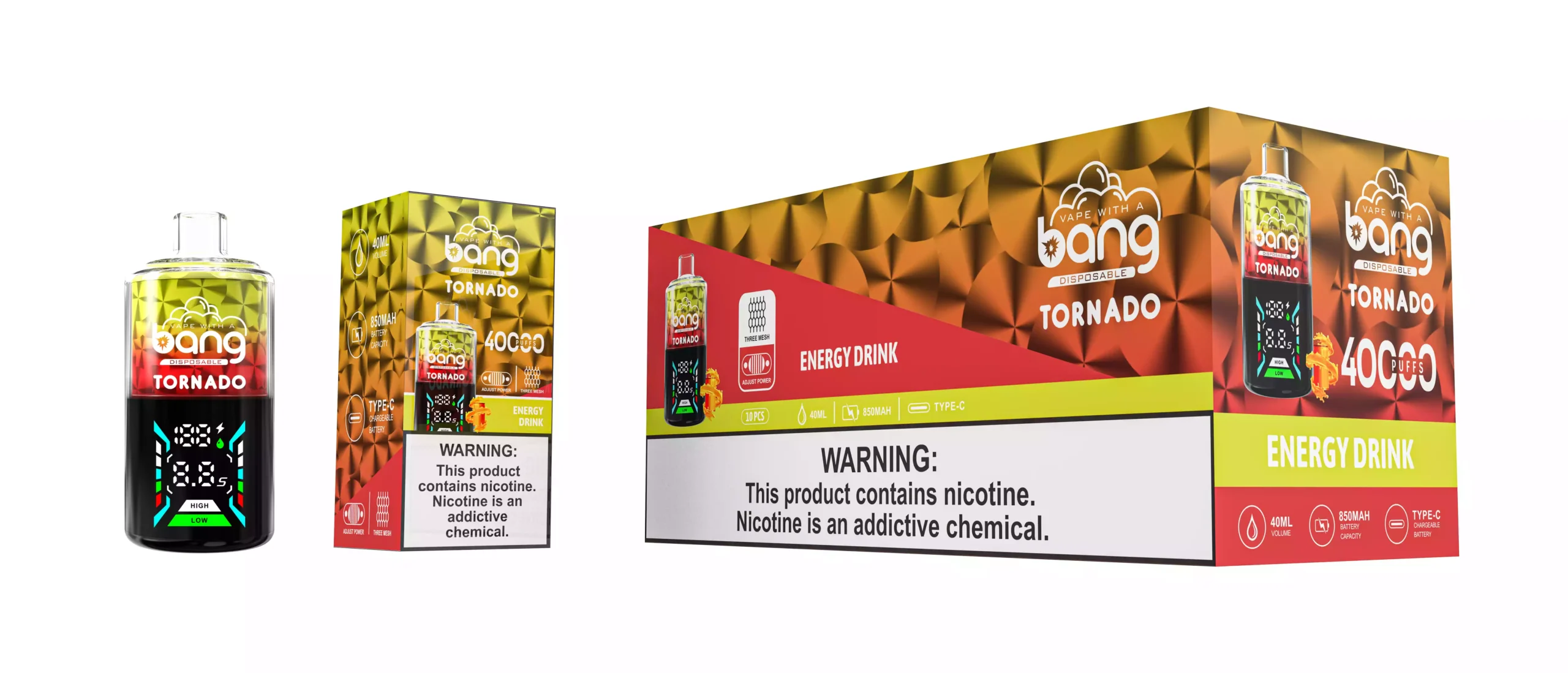 Bang 40000 Puffs One-Time-Use Vape High-Capacity Battery & LED Display for Smooth Vapor (2) Bang 40000 Puffs One-Time-Use Vape High-Capacity Battery & LED Display for Smooth Vapor (2)