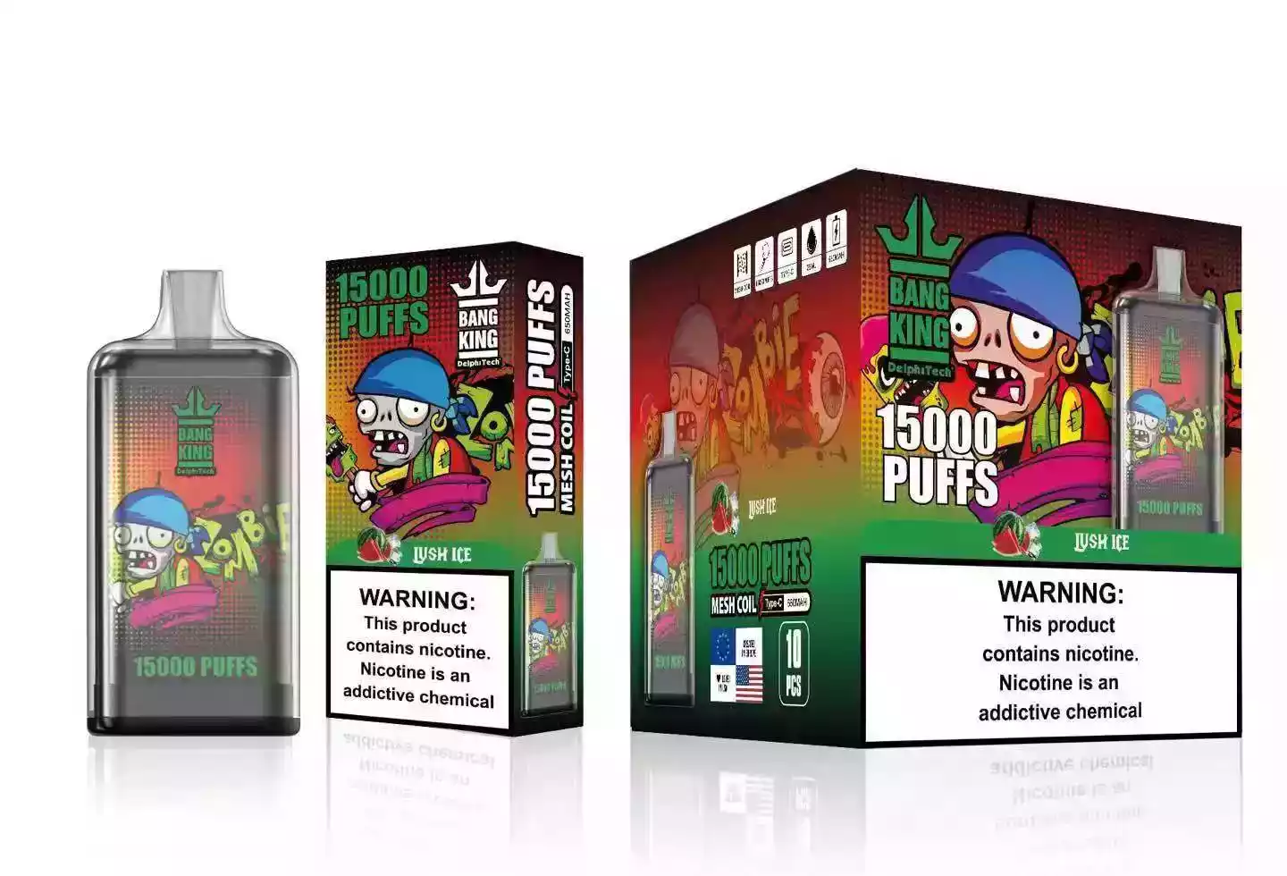 Bang KING 15000 Puffs Vape Desechable 25ml Líquido Precargado 0% 2% 3% 5% Nicotina (18) Bang KING 15000 Puffs Vape Desechable 25ml Líquido Precargado 0% 2% 3% 5% Nicotina (18)