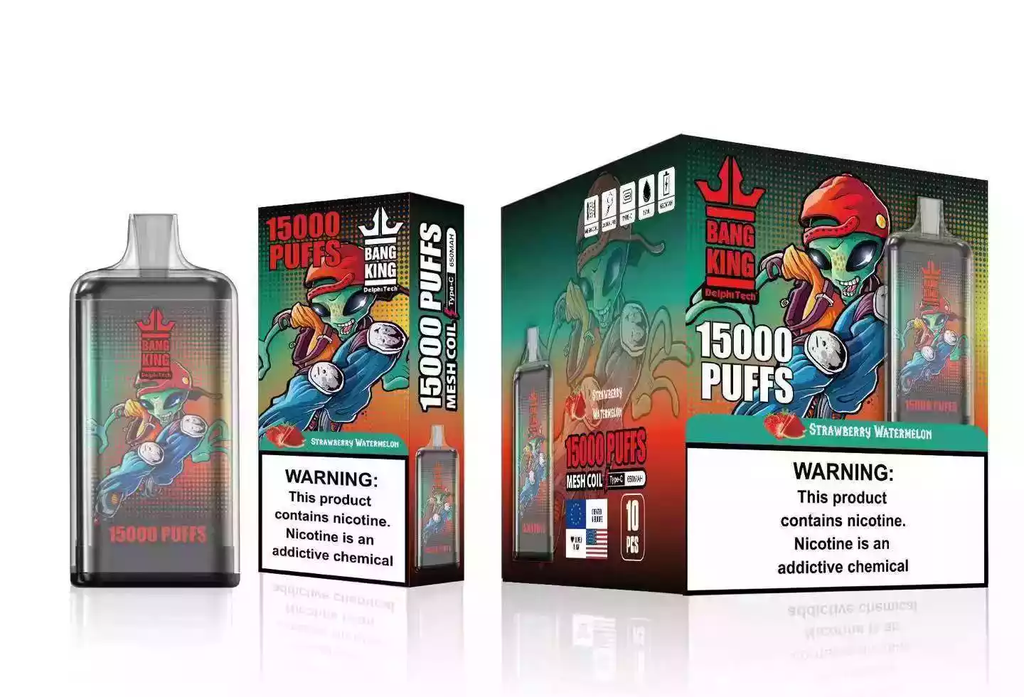 Bang KING 15000 Puffs Vape Desechable 25ml Líquido Precargado 0% 2% 3% 5% Nicotina (5) Bang KING 15000 Puffs Vape Desechable 25ml Líquido Precargado 0% 2% 3% 5% Nicotina (5)