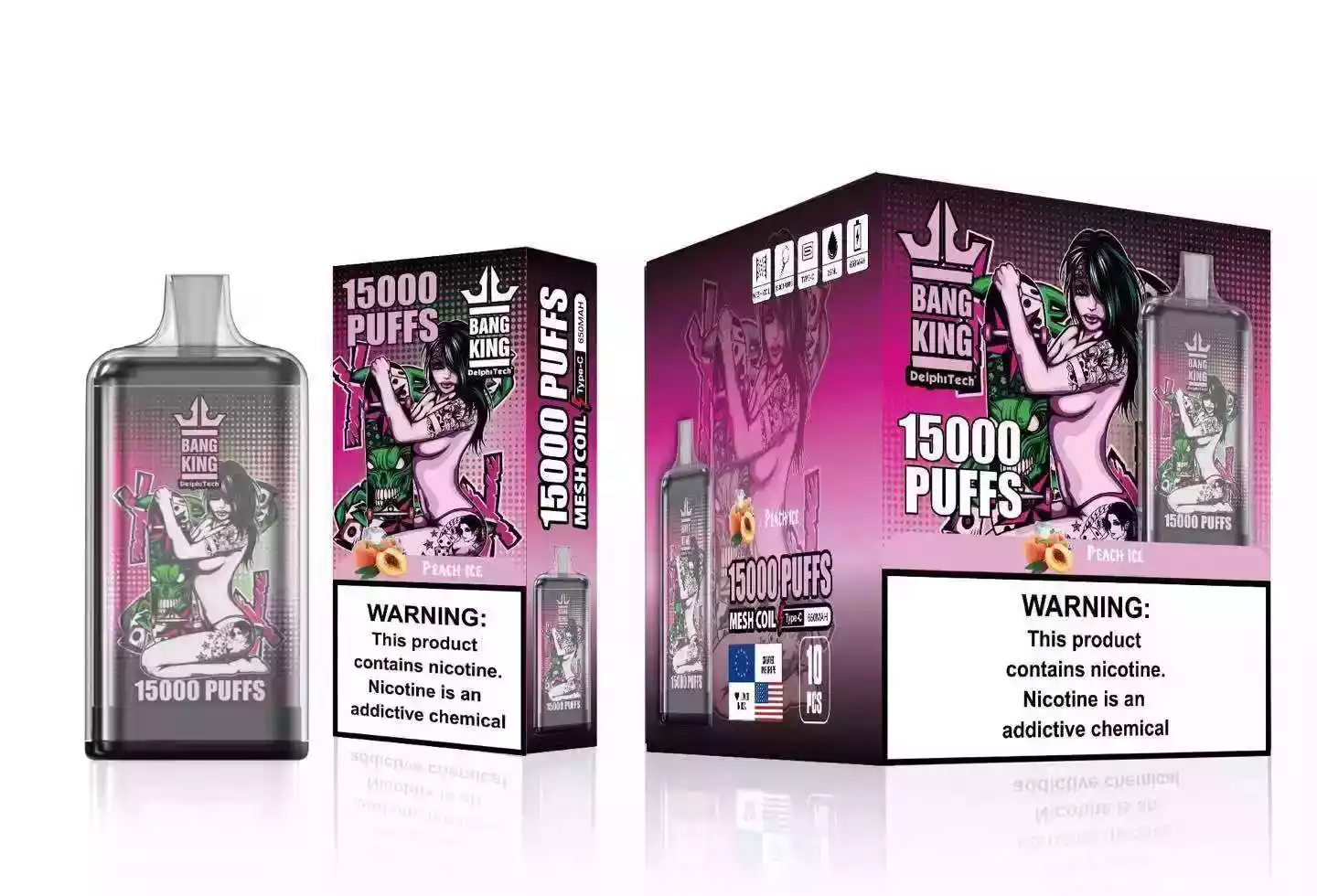 Bang KING 15000 Puffs Vape Desechable con 25mL Experiencia de Vaping Satisfactoria Bang KING 15000 Puffs Vape Desechable con 25mL Experiencia de Vaping Satisfactoria
