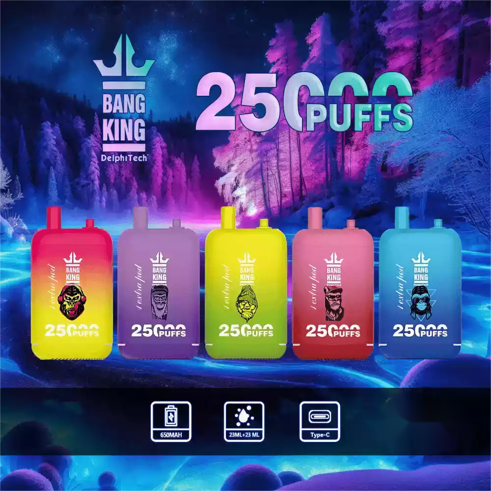 Bang KING 25000 Puffs Disposable Vape with Mesh Coil and 46ml E-Liquid (1) Bang KING 25000 Puffs Disposable Vape with Mesh Coil and 46ml E-Liquid (1)