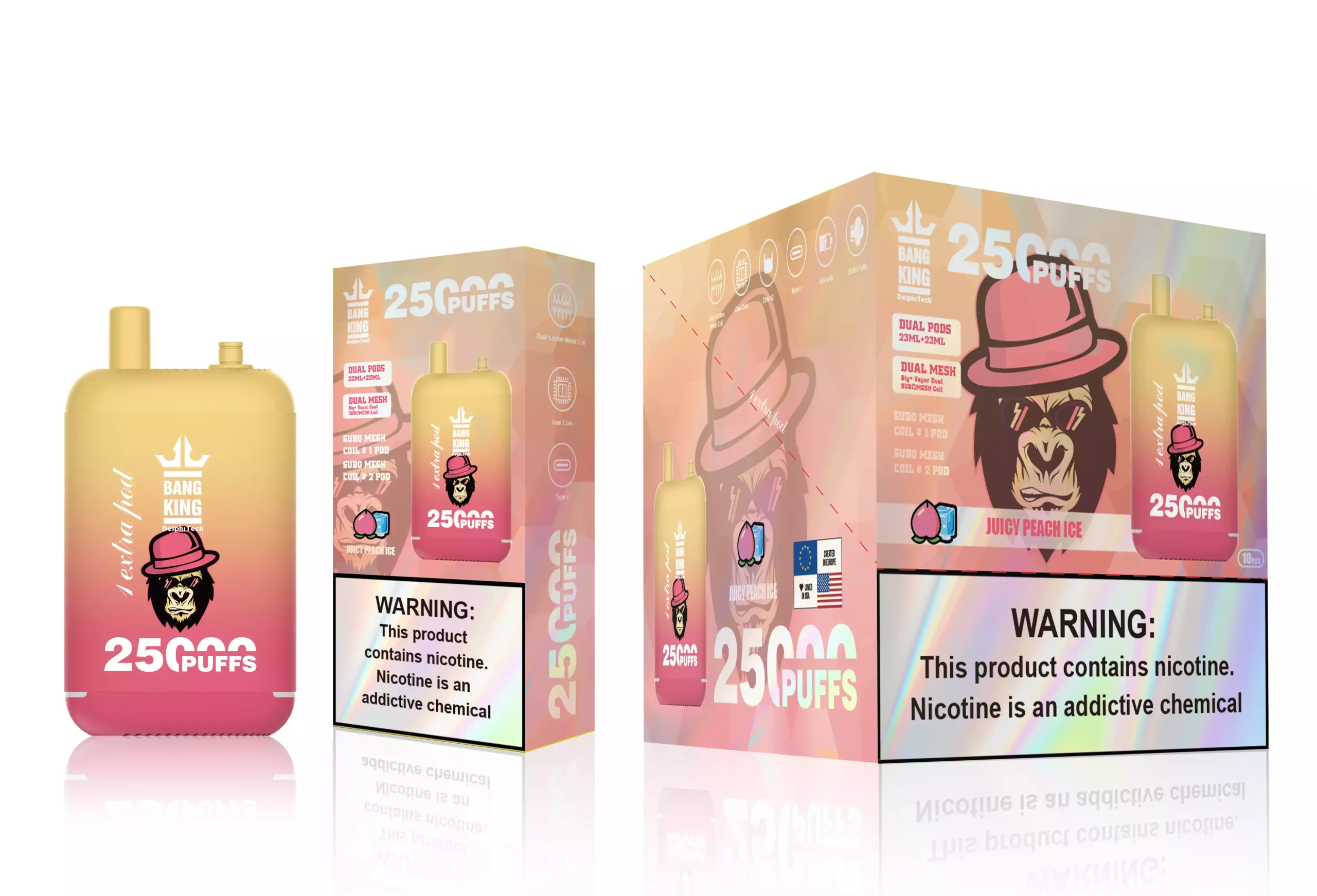 Bang KING 25000 Puffs Disposable Vape with Mesh Coil and 46ml E-Liquid (10) Bang KING 25000 Puffs Disposable Vape with Mesh Coil and 46ml E-Liquid (10)