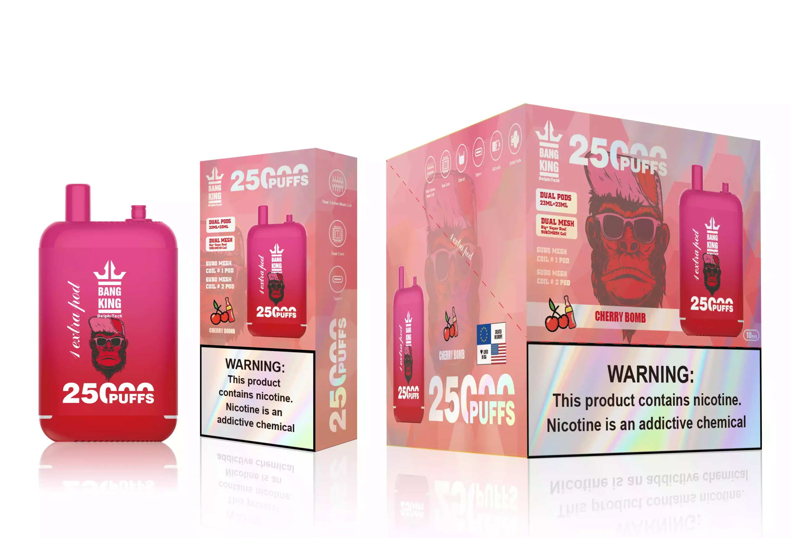Bang KING 25000 Puffs Disposable Vape with Mesh Coil and 46ml E-Liquid (8) Bang KING 25000 Puffs Disposable Vape with Mesh Coil and 46ml E-Liquid (8)