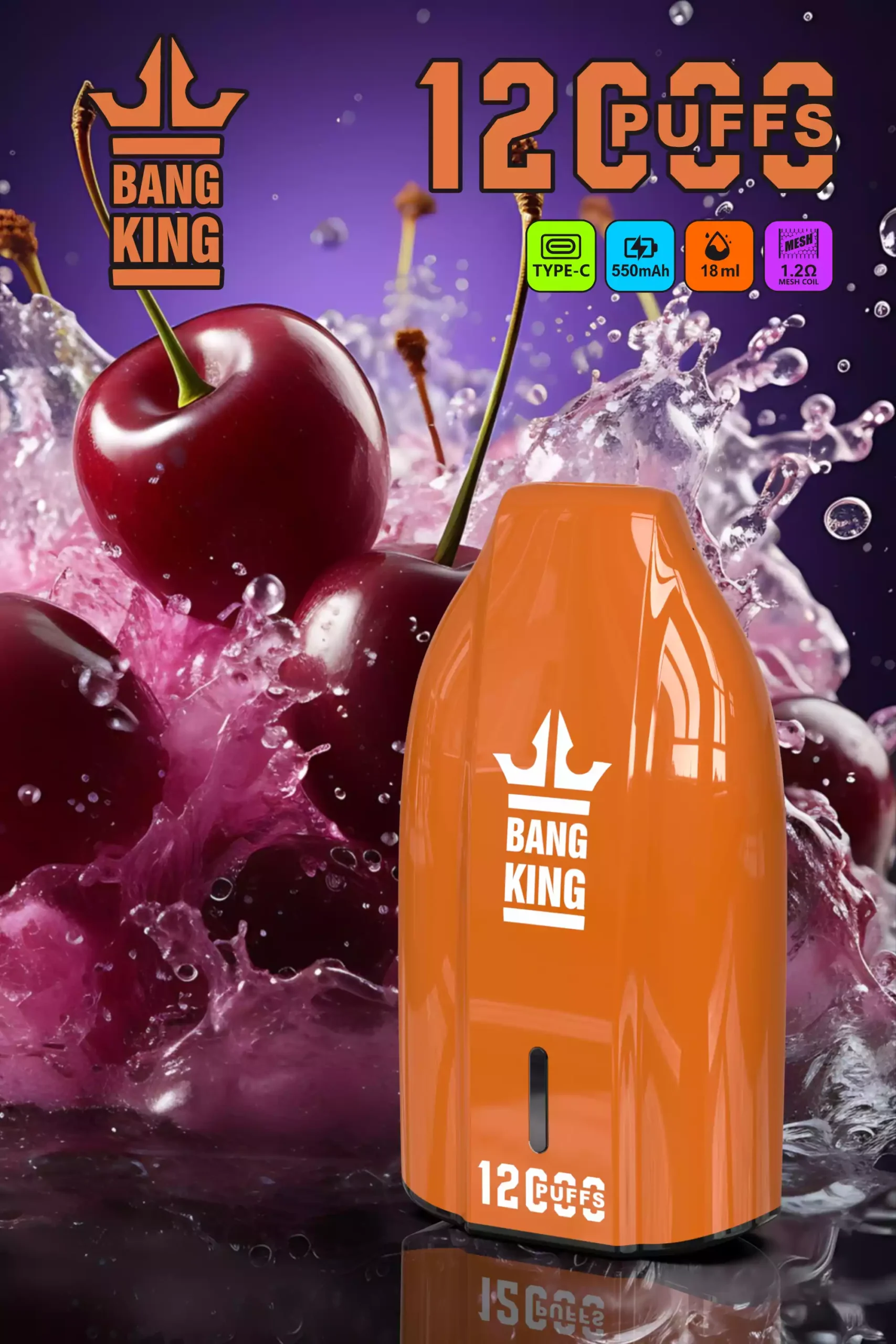 Bang King 12000 Puffs Vaporizador Desechable Premium Líquido Prellenado y Bobina Mejorada (9) Bang King 12000 Puffs Vaporizador Desechable Premium Líquido Prellenado y Bobina Mejorada (9)