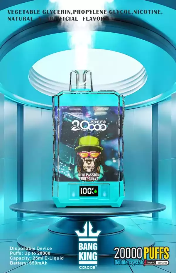 Bang King 20000 Puffs Nuevo Sabor Pantalla LCD Vape Desechable (11) Bang King 20000 Puffs Nuevo Sabor Pantalla LCD Vape Desechable (11)