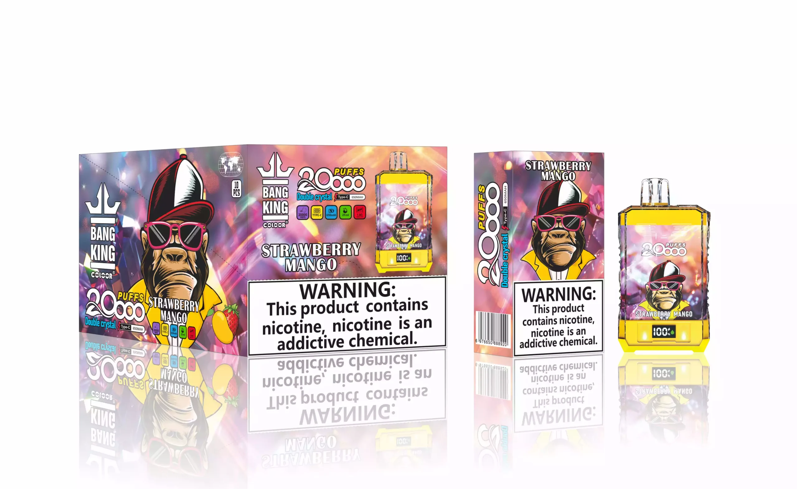 Bang King 20000 Puffs Nuevo Sabor Pantalla LCD Vape Desechable (12) Bang King 20000 Puffs Nuevo Sabor Pantalla LCD Vape Desechable (12)