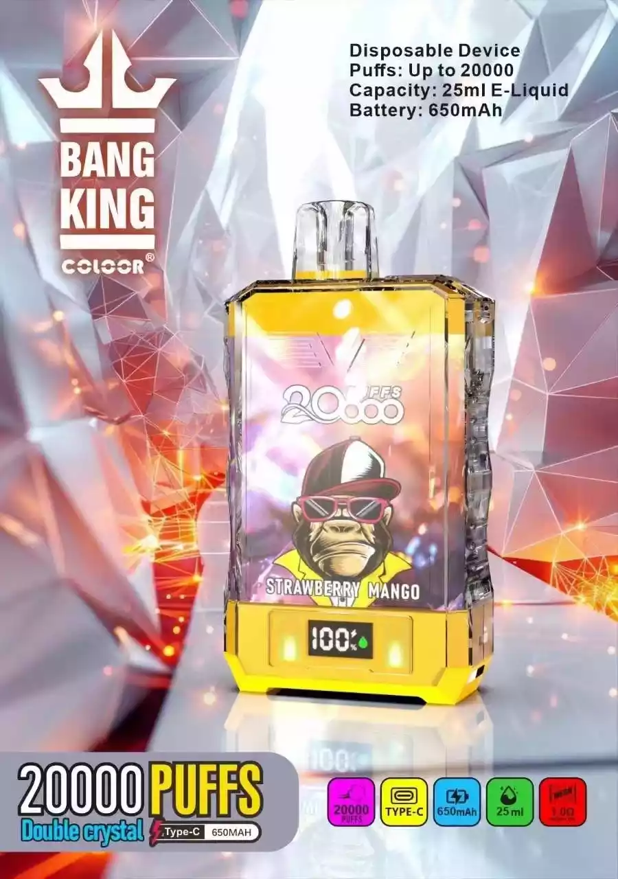 Bang King 20000 Puffs Nuevo Sabor Pantalla LCD Vape Desechable (9) Bang King 20000 Puffs Nuevo Sabor Pantalla LCD Vape Desechable (9)