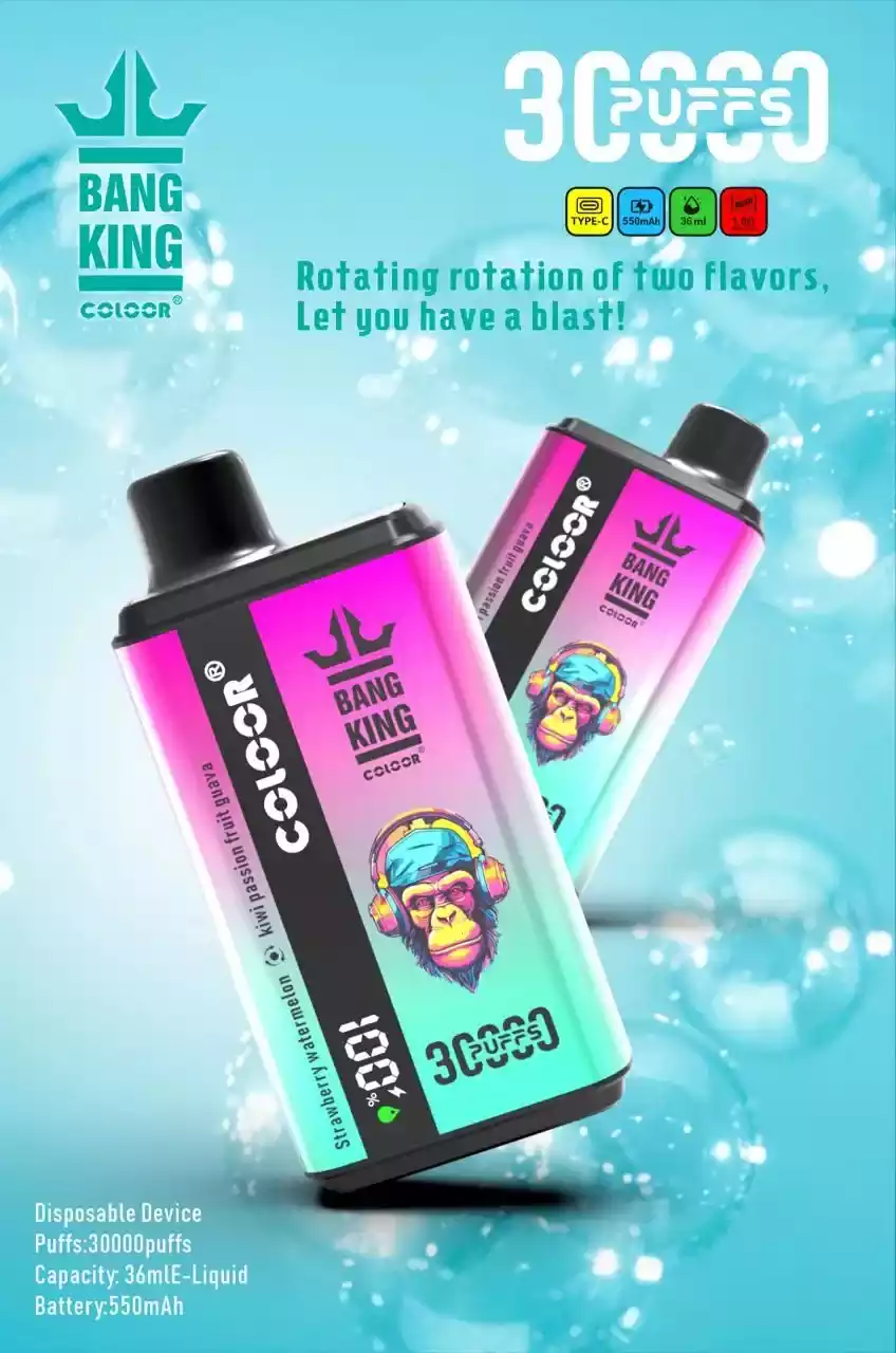 Bang King 30000 Puffs 0% 2% 3% 5% Nicotina Pantalla LCD Vape desechable (7) Bang King 30000 Puffs 0% 2% 3% 5% Nicotina Pantalla LCD Vape desechable (7)