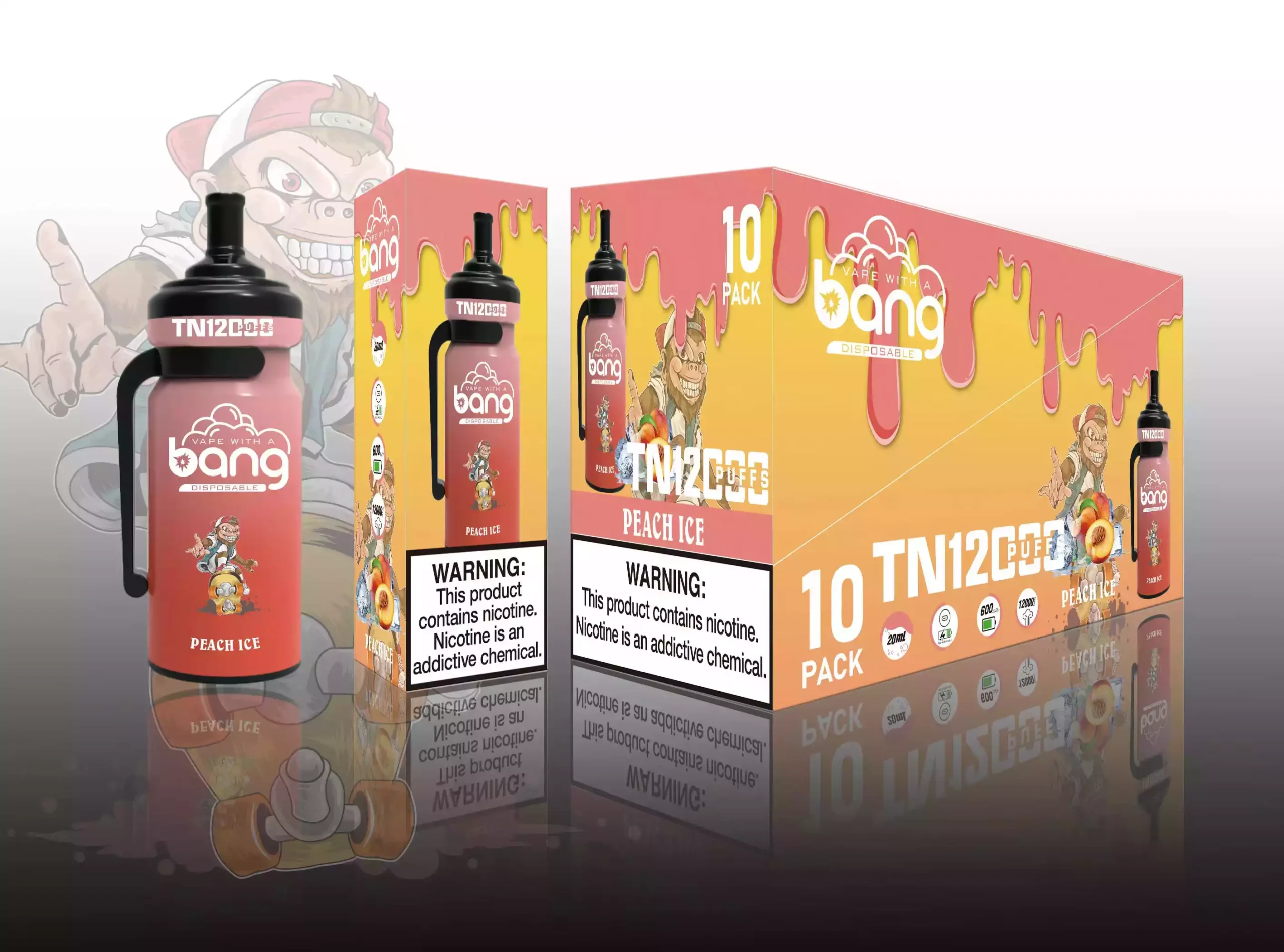 Bang TN 12000 Puffs Throwaway Vape 0% 2% 3% 5% Nicotina E-Líquido de alta densidad para un uso más prolongado (12) Bang TN 12000 Puffs Throwaway Vape 0% 2% 3% 5% Nicotina E-Líquido de alta densidad para un uso más prolongado (12)