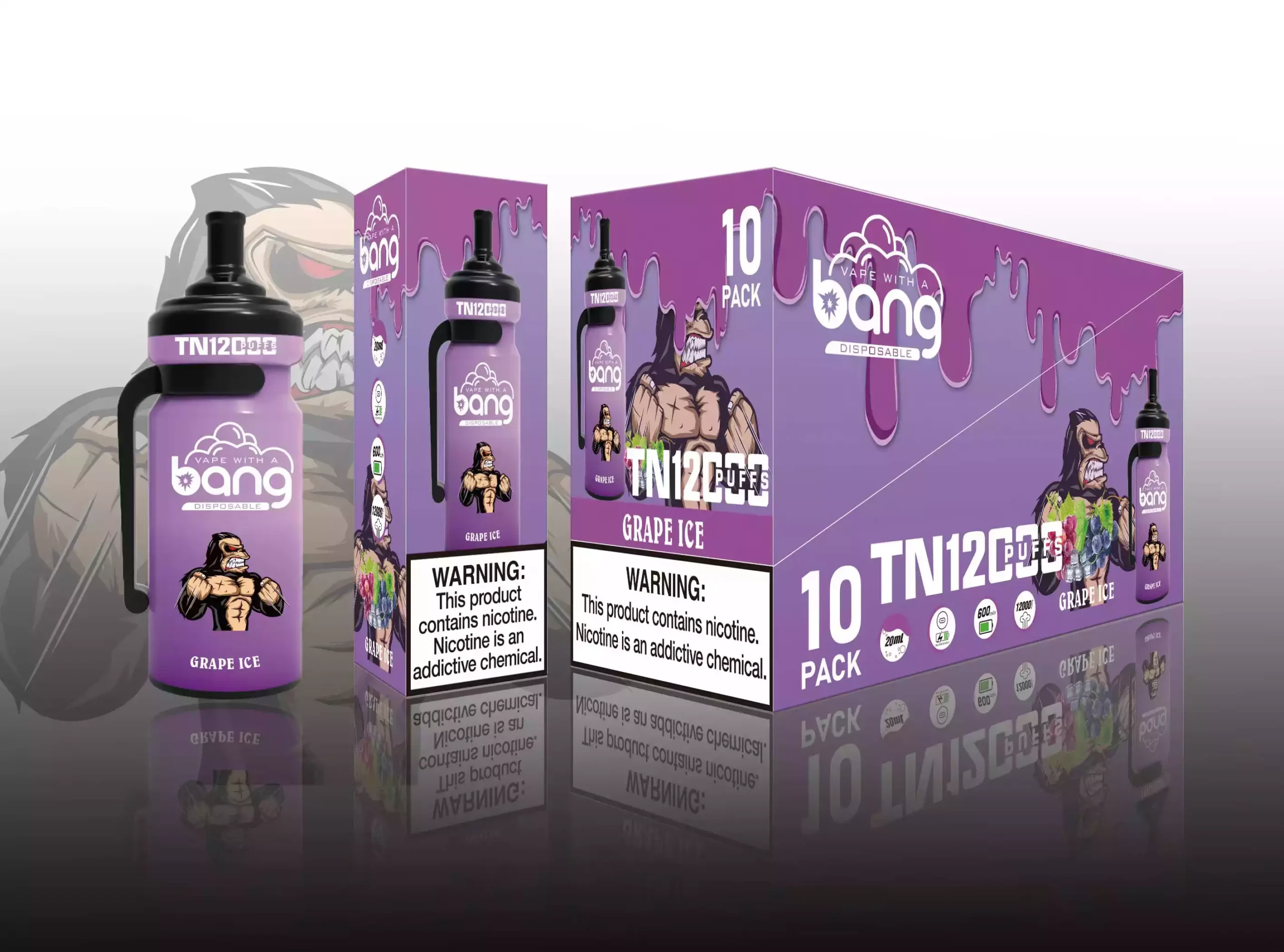 Bang TN 12000 Puffs Throwaway Vape 0% 2% 3% 5% Nicotina E-Líquido de alta densidad para un uso más prolongado (9) Bang TN 12000 Puffs Throwaway Vape 0% 2% 3% 5% Nicotina E-Líquido de alta densidad para un uso más prolongado (9)