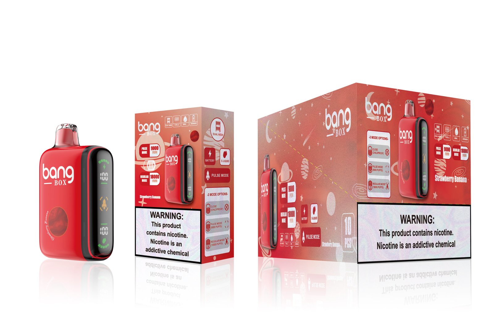 BangBOX 9000-18000 Puffs Disposable Vape with 28ml Prefilled Liquid and Mesh Coil Featuring (11) BangBOX 9000-18000 Puffs Disposable Vape with 28ml Prefilled Liquid and Mesh Coil Featuring (11)